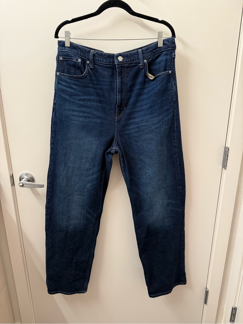 Banana Republic Women's Dark Blue Straight-Leg Jeans